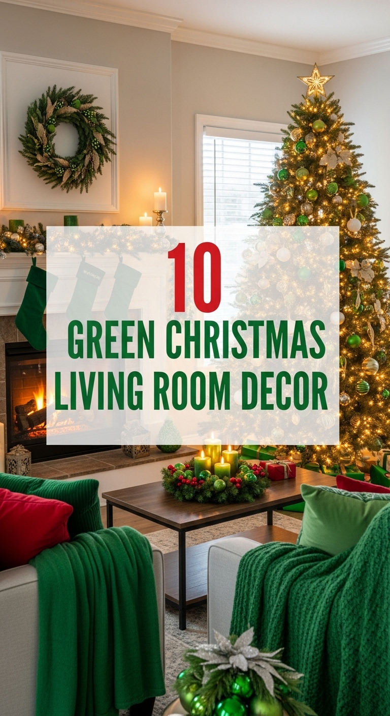10 Green Christmas Living Room Decor