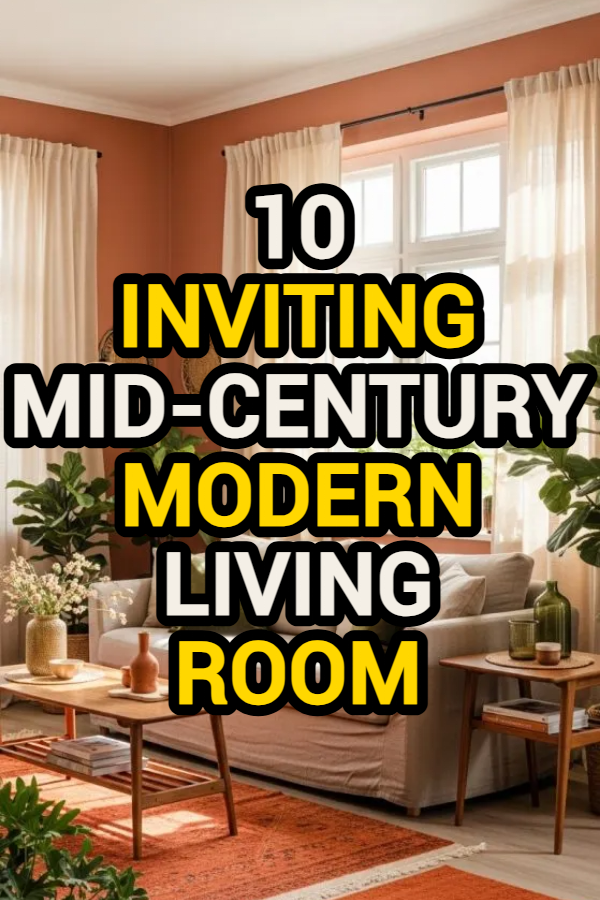 10 Boho Mid-Century Modern Living Room