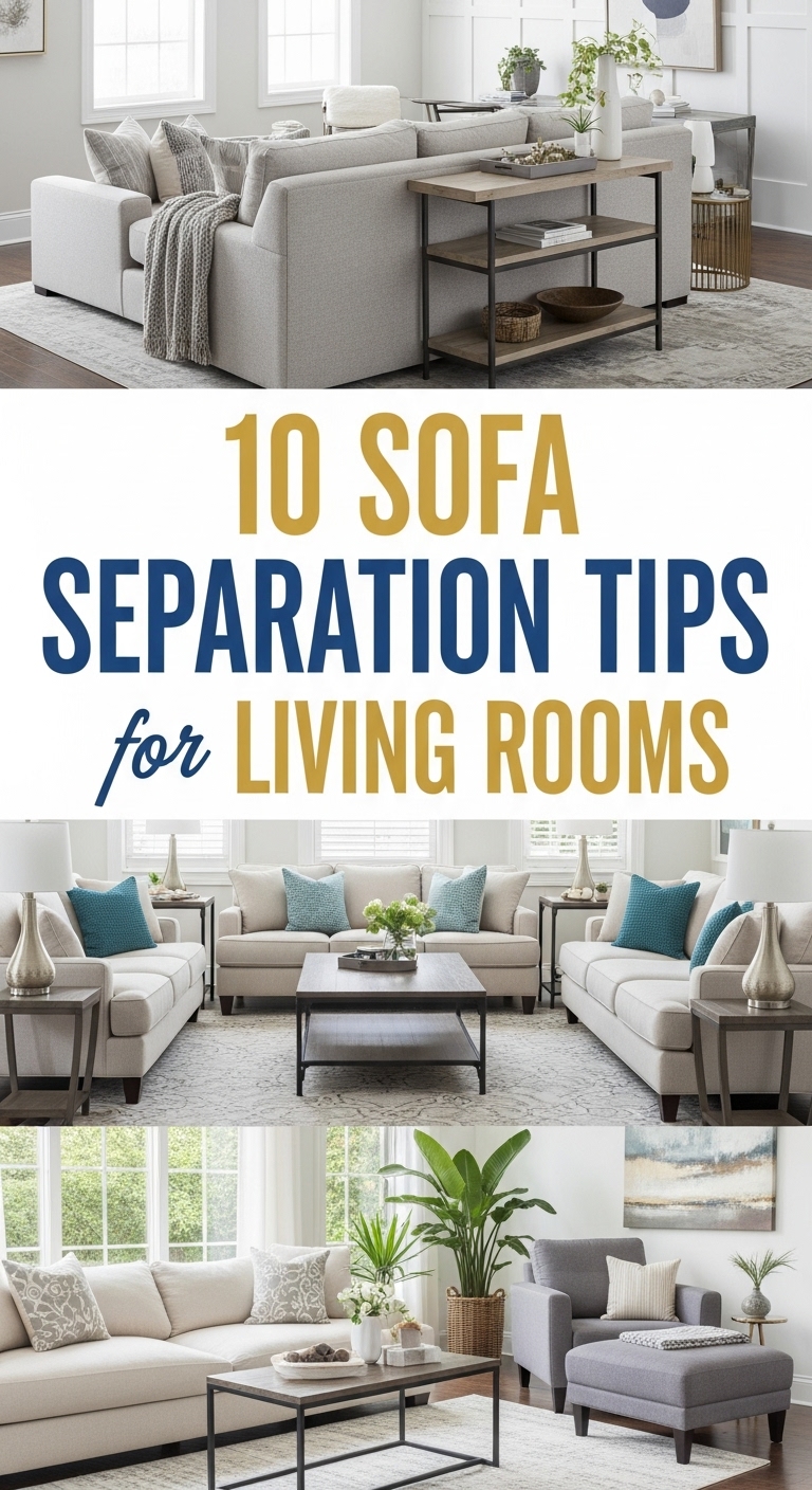 10 Sofa Separation Tips for Living Rooms