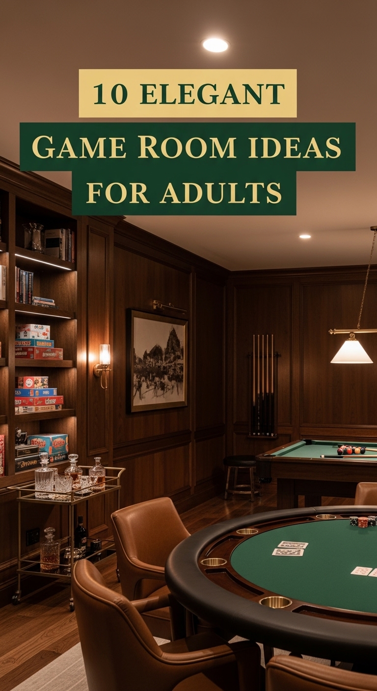 10 Elegant Game Room Ideas for Adults