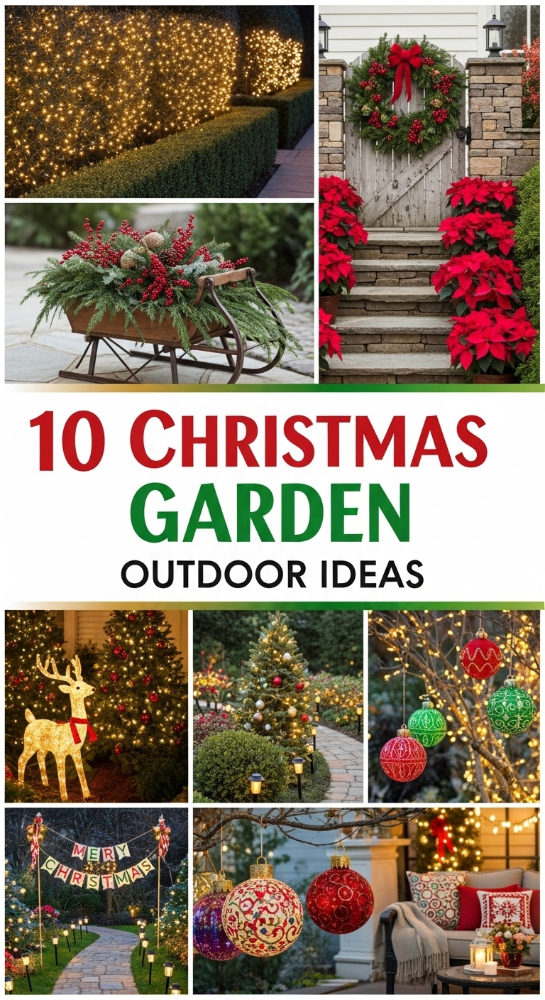 10 Christmas Garden outdoor ideas