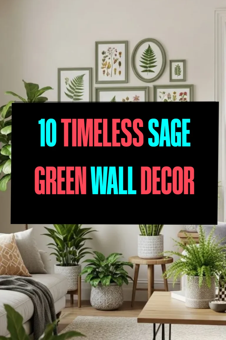 10 Sage green wall decor
