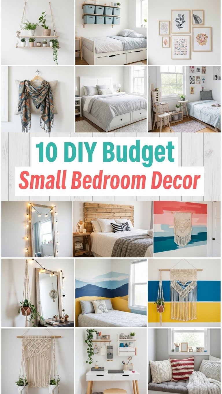 10 DIY Budget Small Bedroom Decor