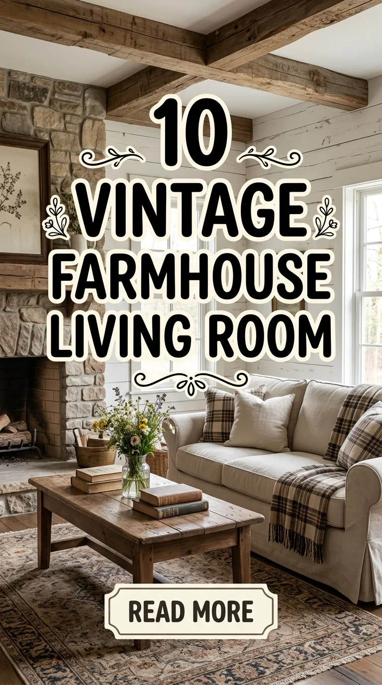 10 Vintage Farmhouse Living Room