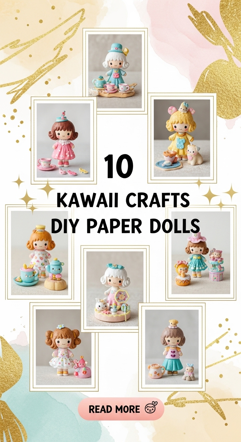 10 Kawaii crafts DIY paper dolls