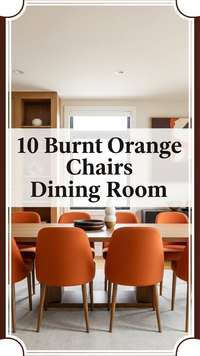10 Burnt Orange Chairs Dining Room