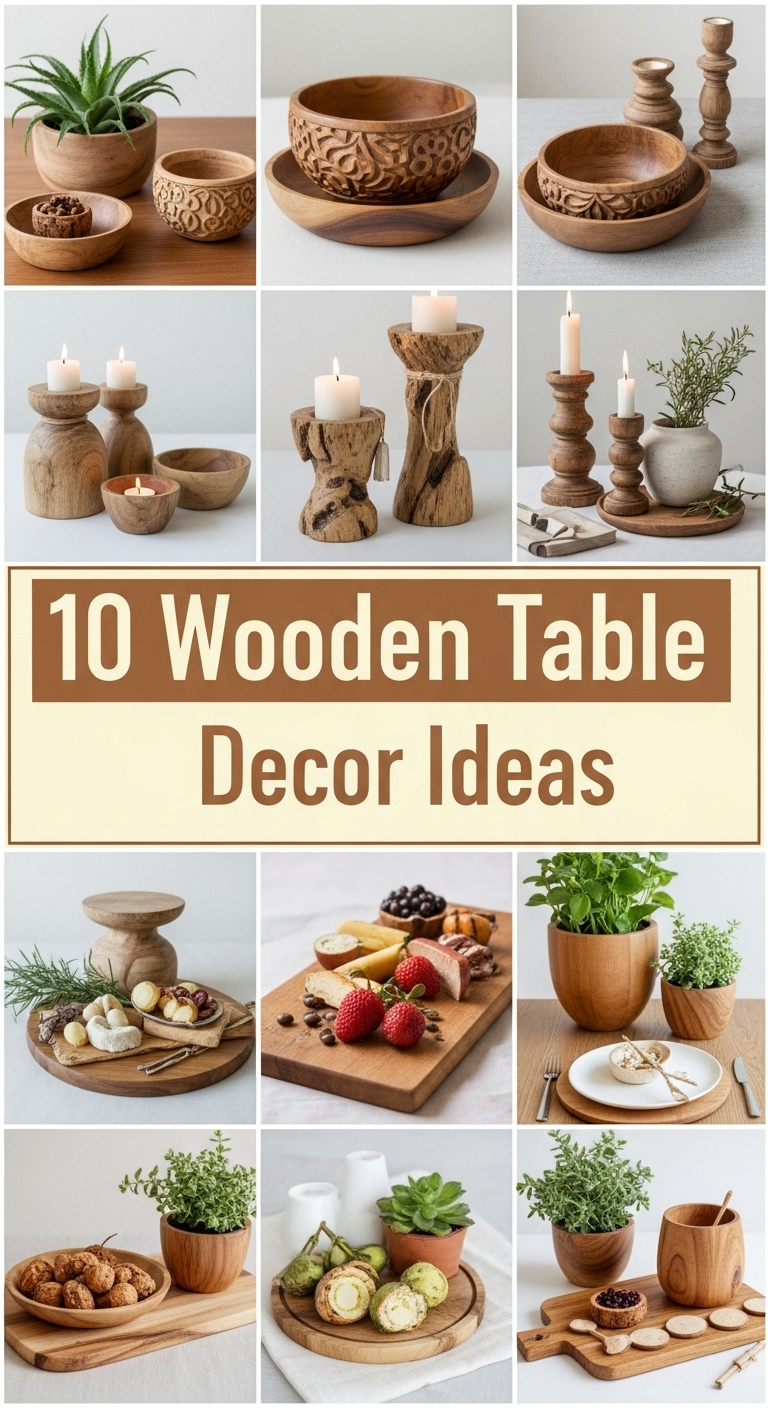 10 Wooden Table decor ideas