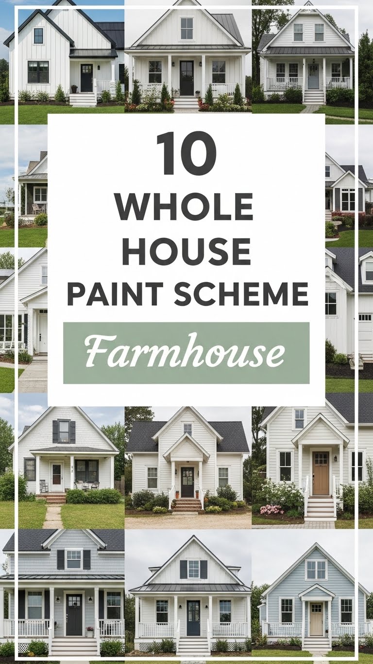10 Whole House Paint Scheme Farmhouse