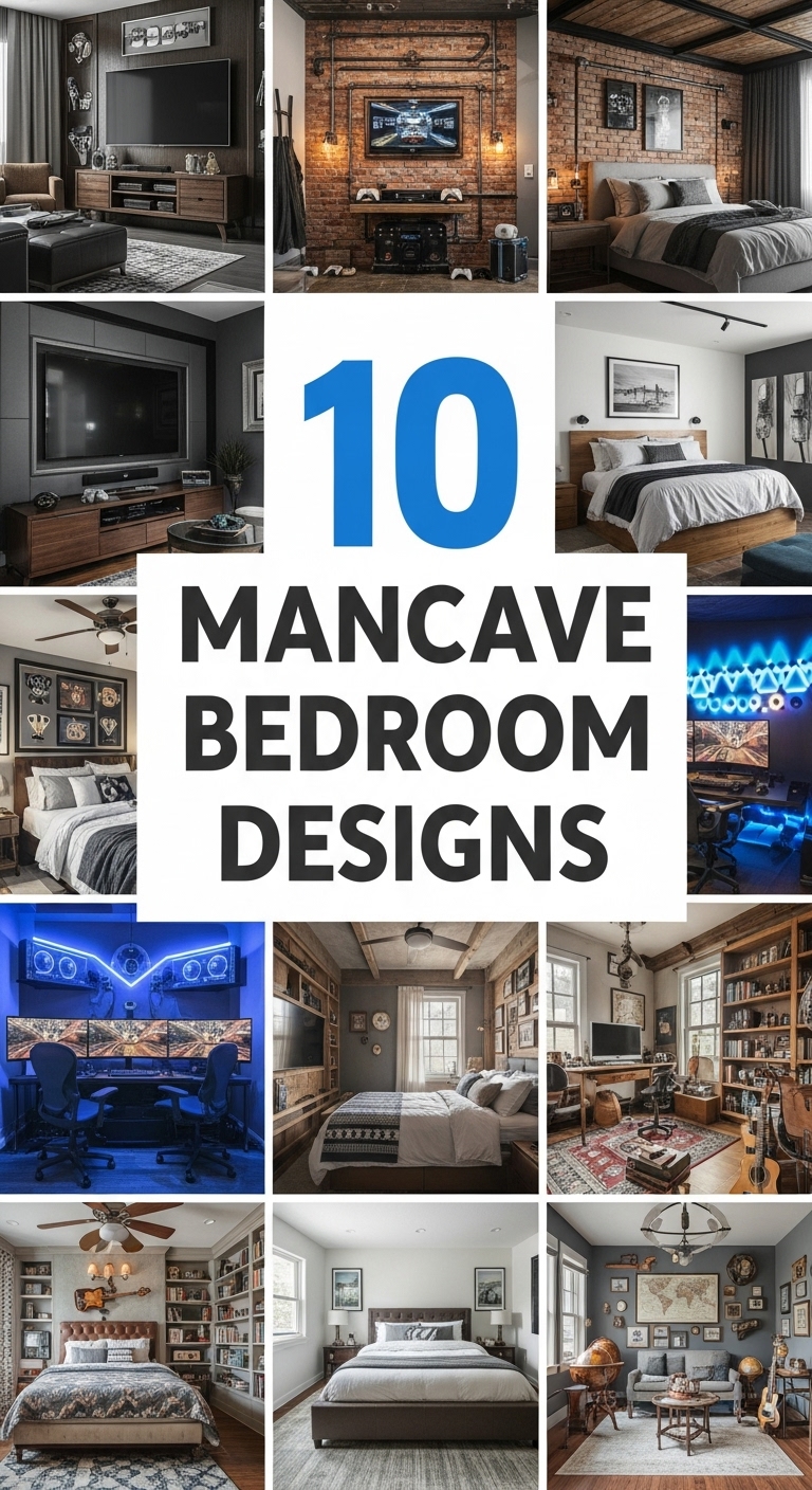 10 Mancave Bedroom Design