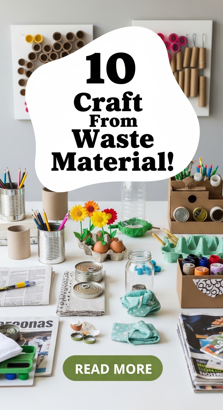 10 Craft From Waste Material