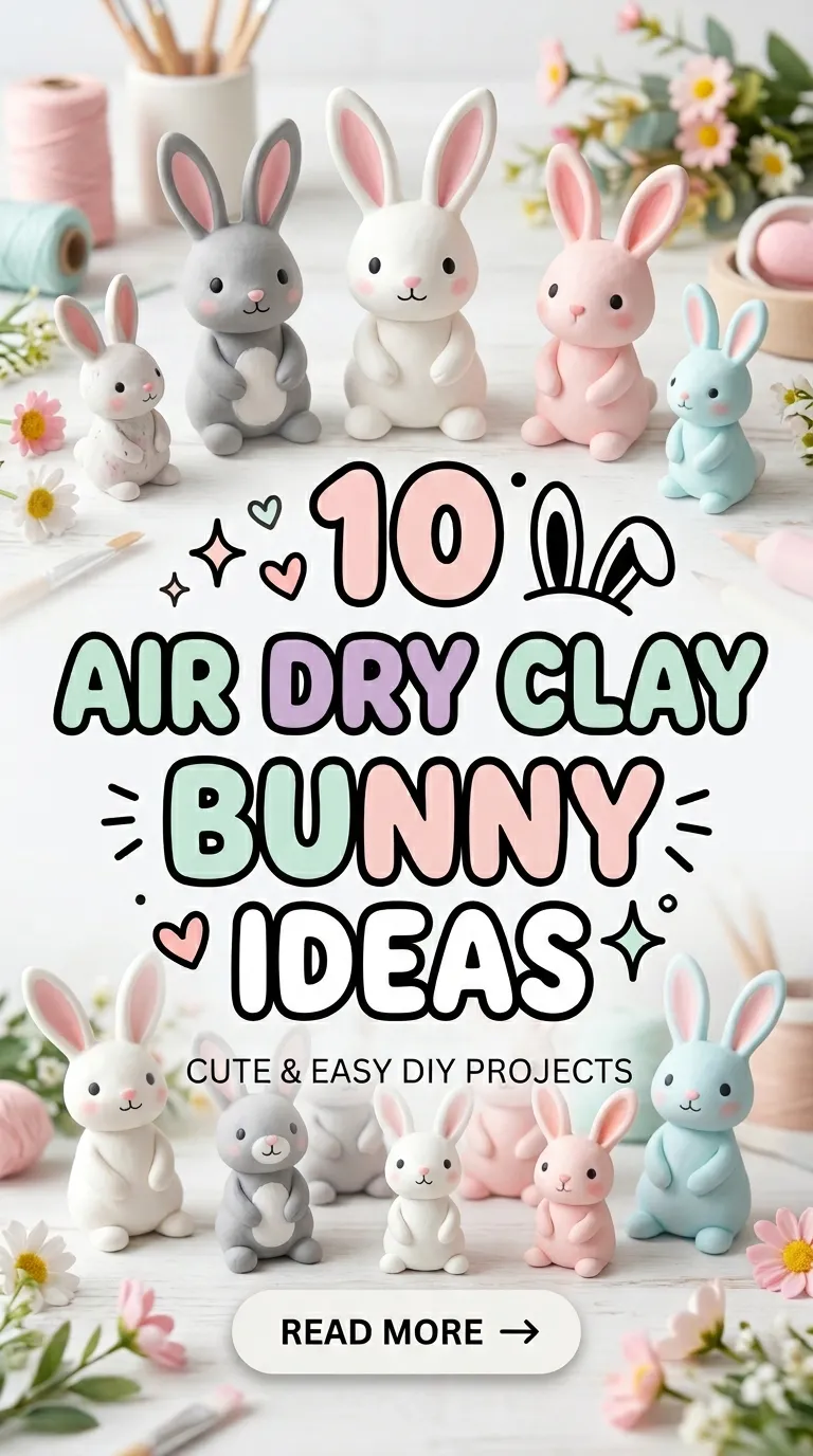 10 Air Dry Clay Bunny ideas