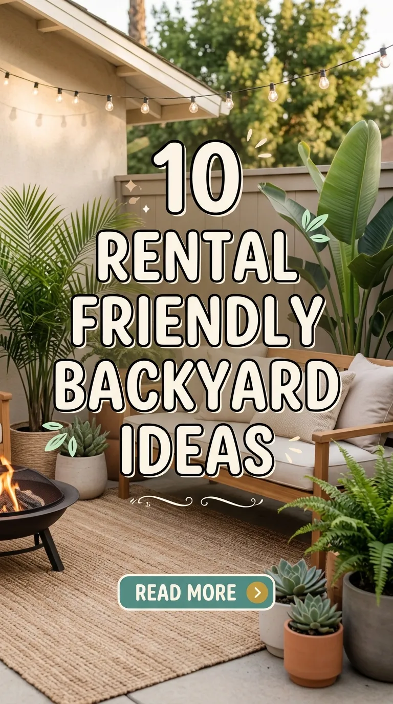 10 Rental Friendly Backyard Ideas