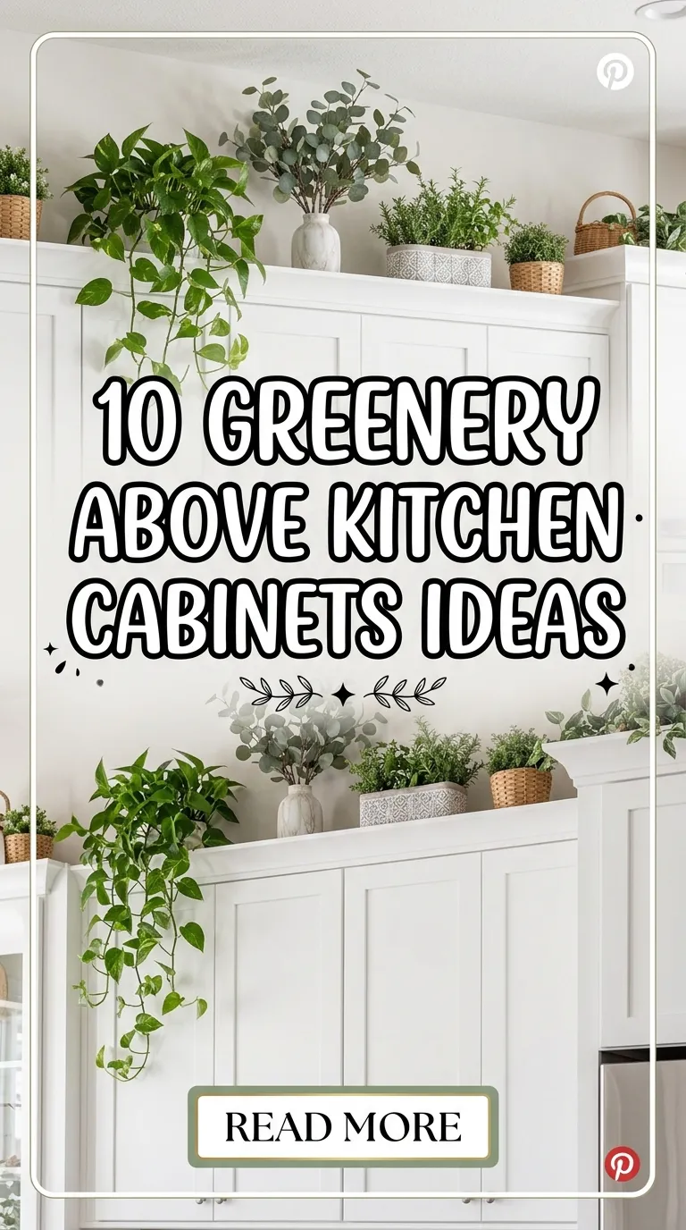 10 Greenery Above Kitchen Cabinets ideas